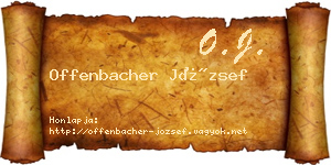 Offenbacher József névjegykártya