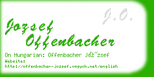 jozsef offenbacher business card
